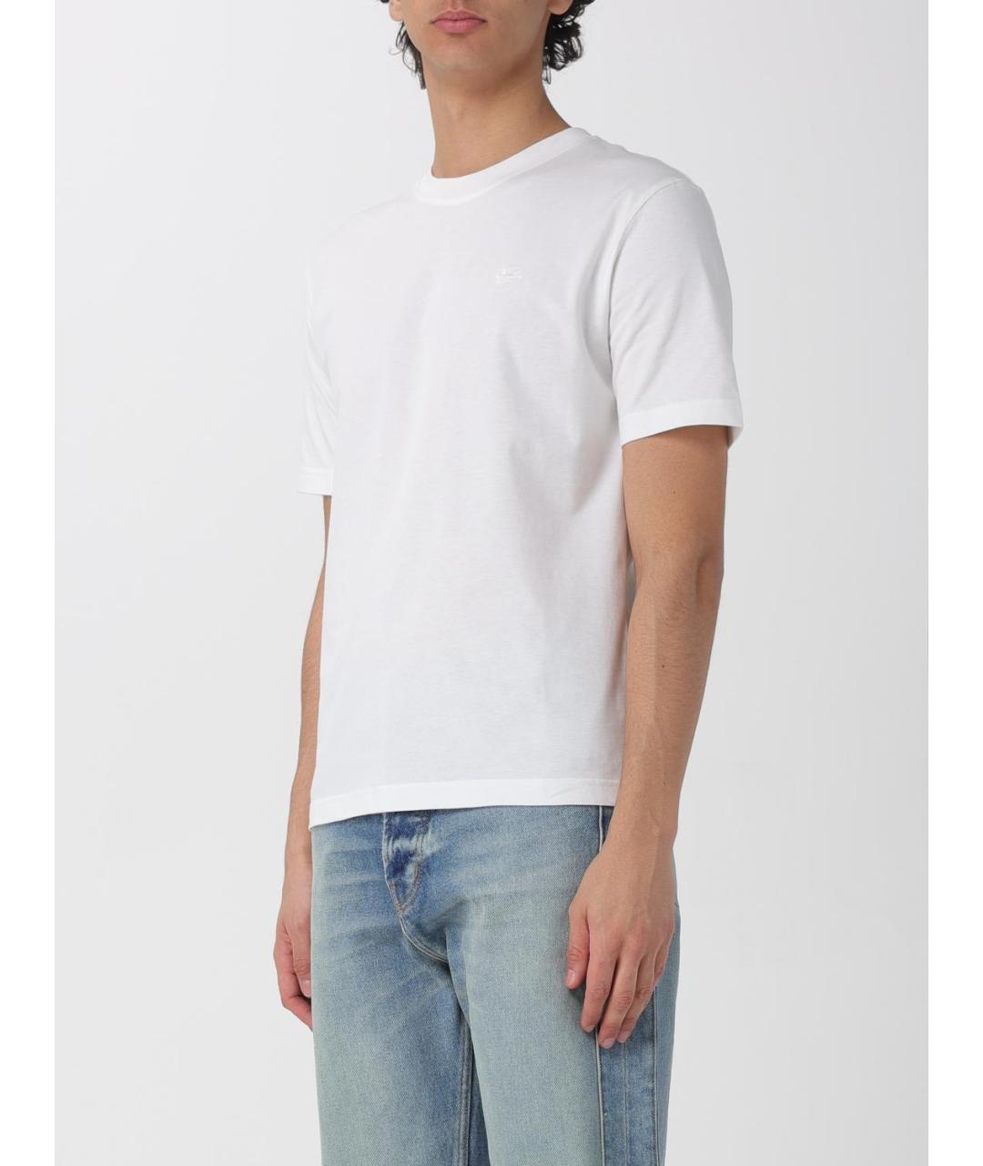 ETRO Белая хлопковая футболка, фото 3