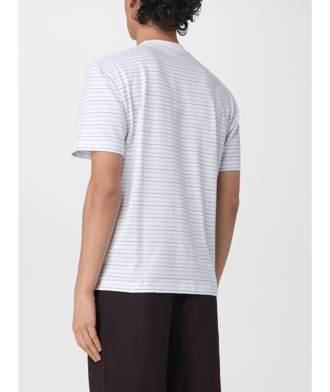 LACOSTE Голубая хлопковая футболка, фото 2