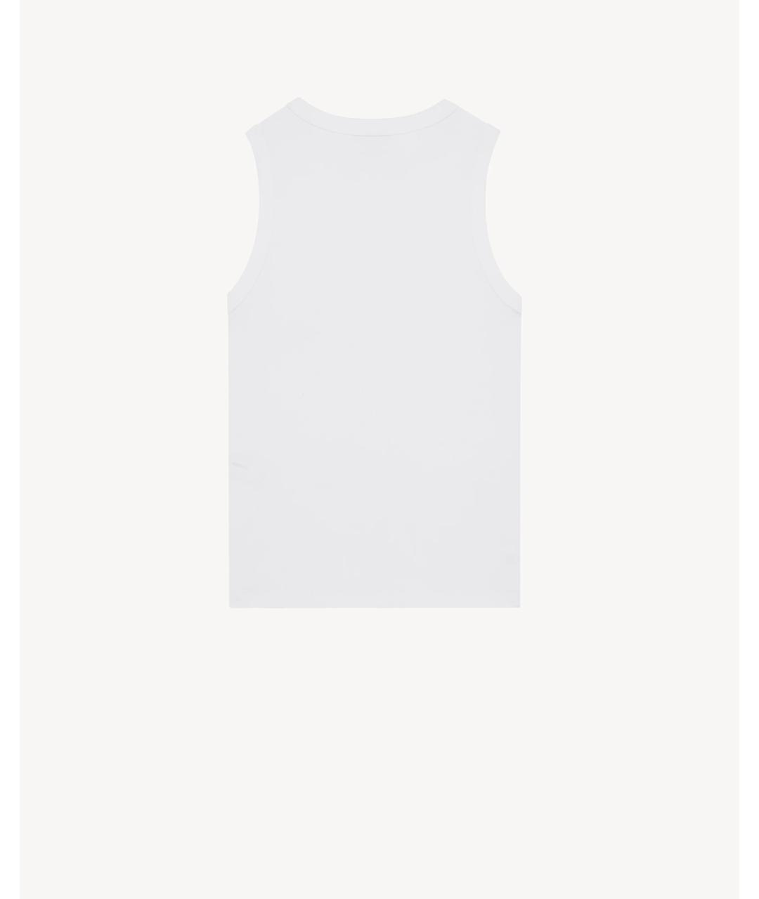 SAINT LAURENT Белая хлопковая майка, фото 2