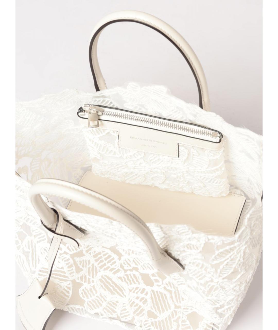 ERMANNO SCERVINO Белая синтетическая сумка через плечо, фото 3