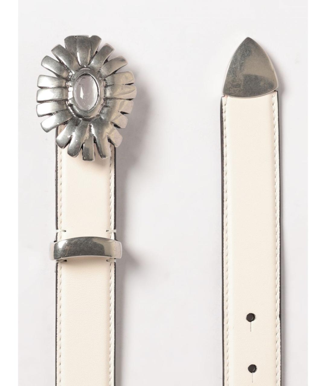 ERMANNO SCERVINO Белый кожаный ремень, фото 3