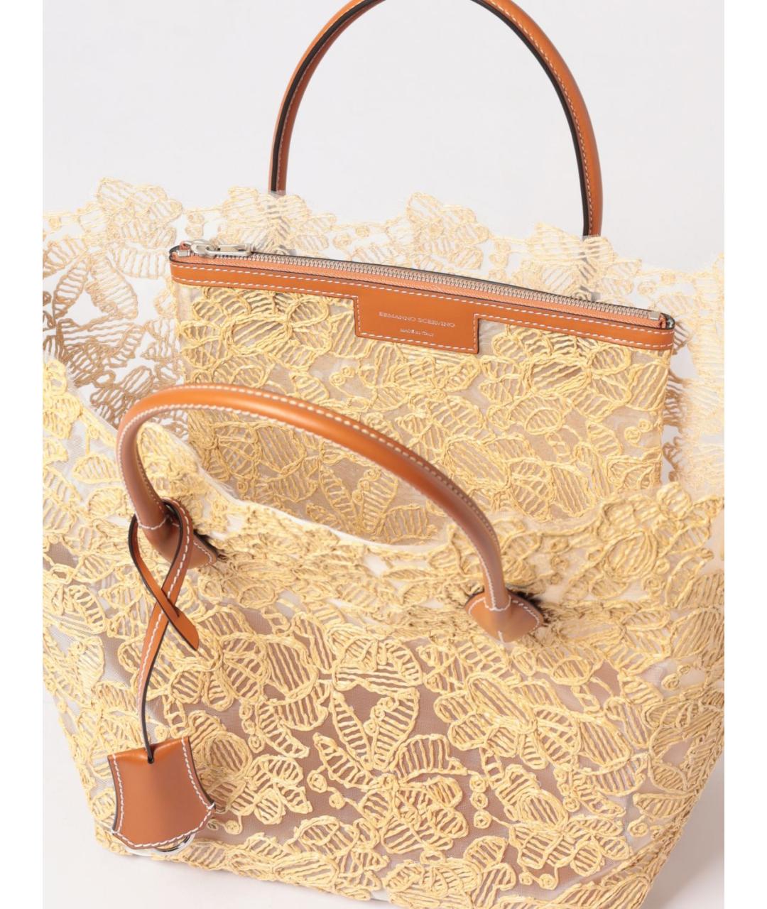 ERMANNO SCERVINO Желтая сумка тоут, фото 3