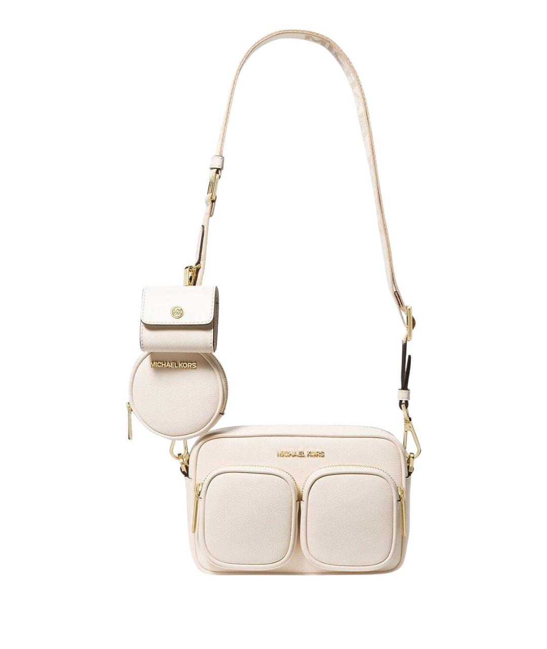 MICHAEL KORS Бежевая сумка через плечо из искусственной кожи, фото 1