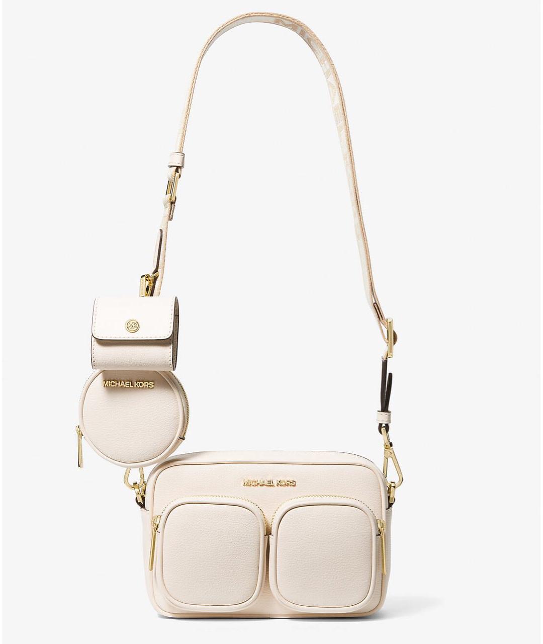 MICHAEL KORS Бежевая сумка через плечо из искусственной кожи, фото 7