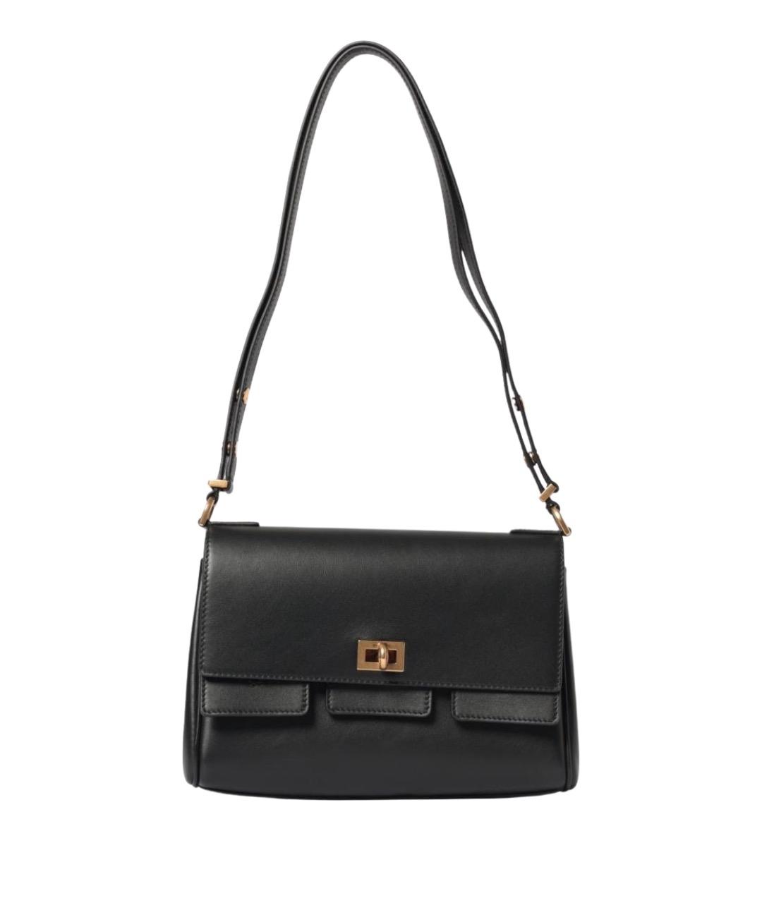 BALENCIAGA Черная кожаная сумка через плечо, фото 1