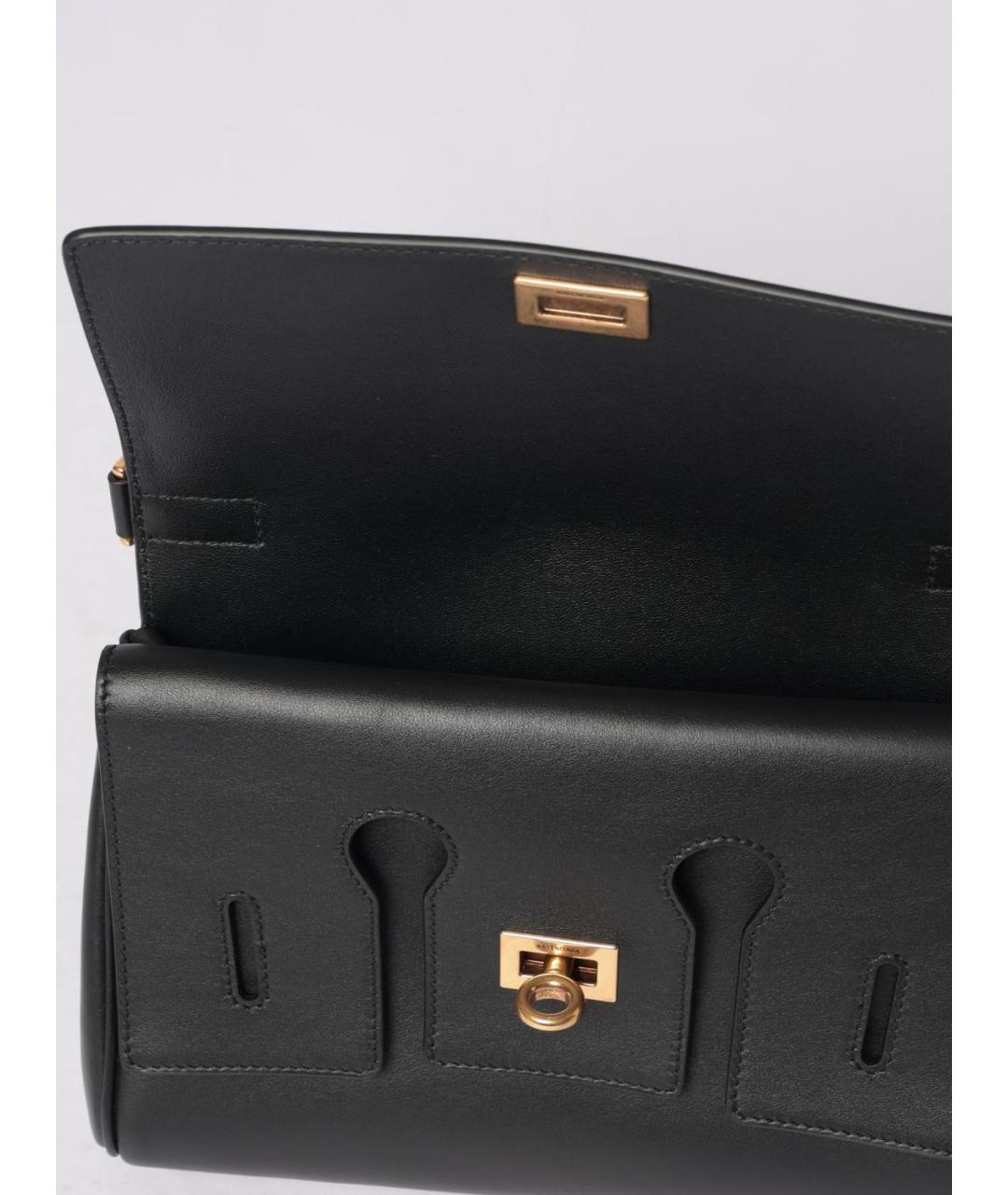 BALENCIAGA Черная кожаная сумка через плечо, фото 5