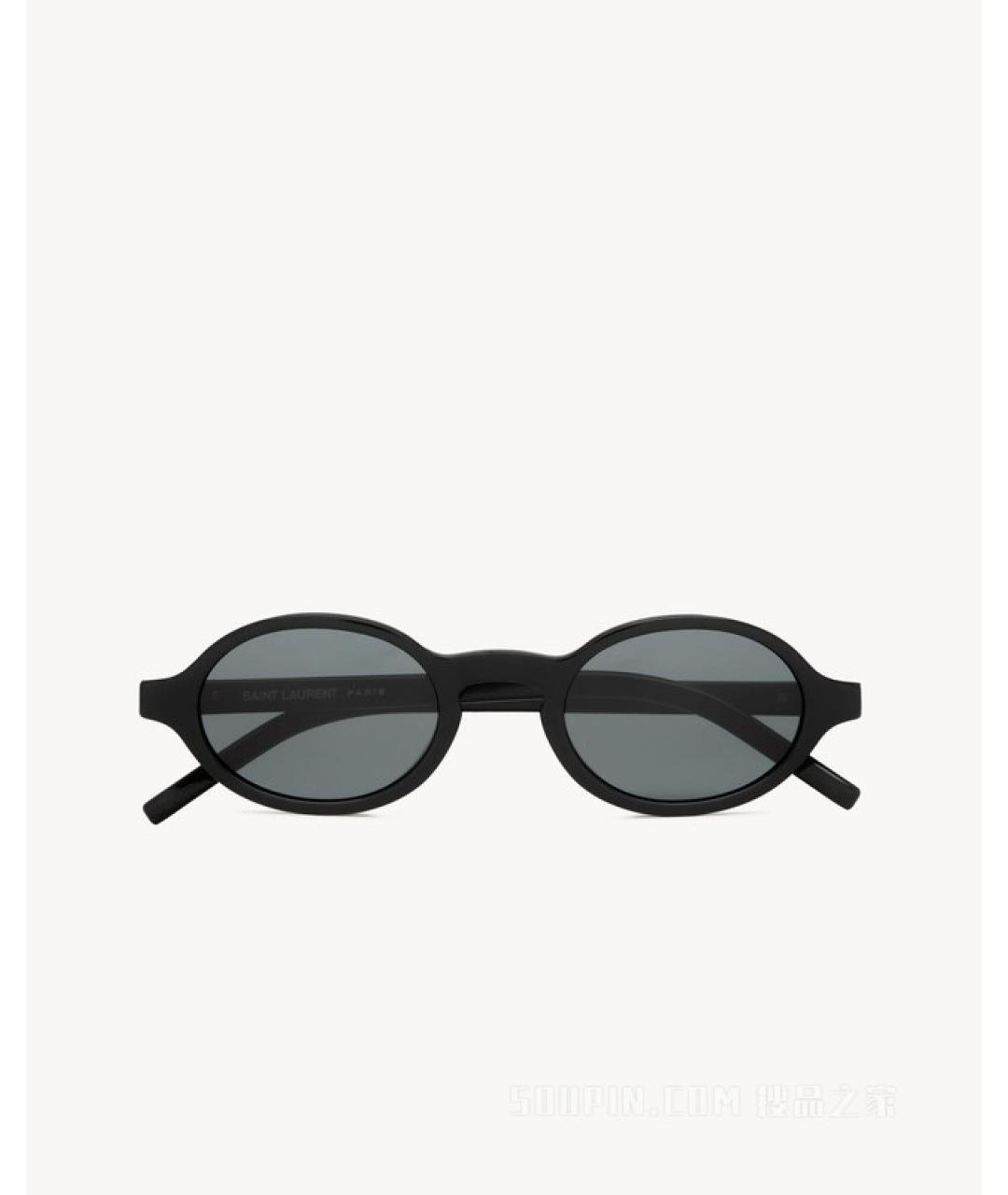 SAINT LAURENT Черные пластиковые солнцезащитные очки, фото 2
