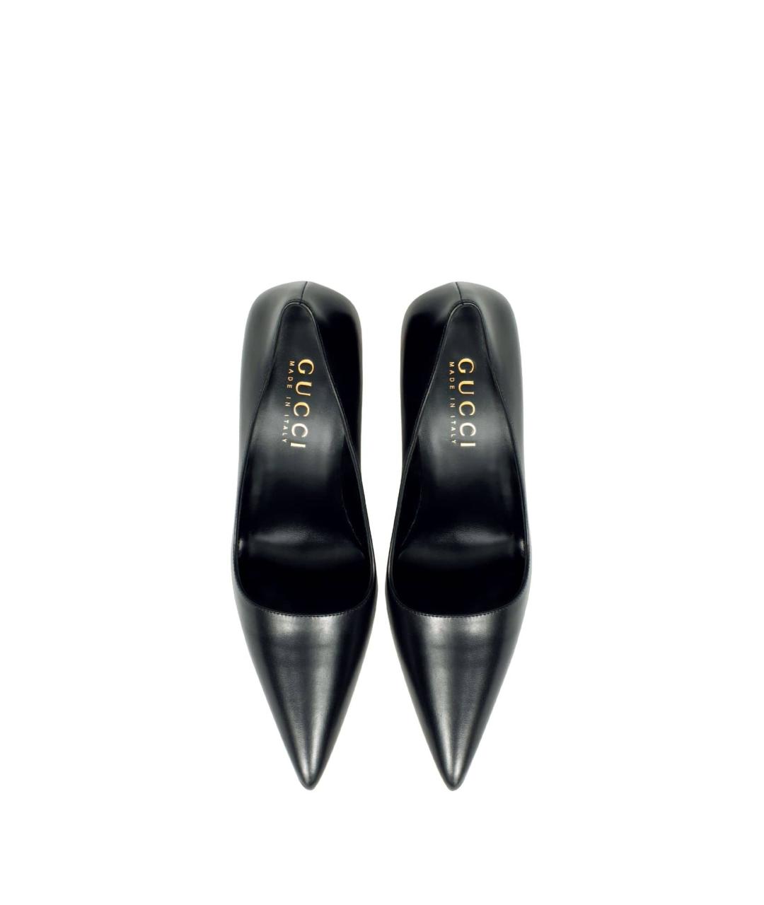 GUCCI Черные кожаные туфли, фото 3