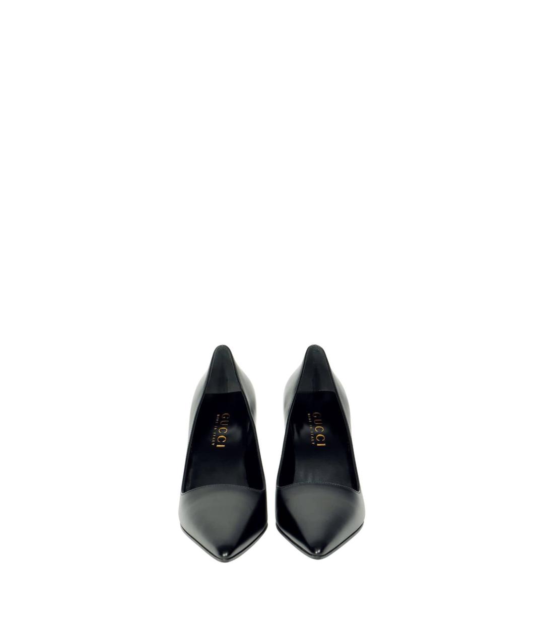 GUCCI Черные кожаные туфли, фото 5