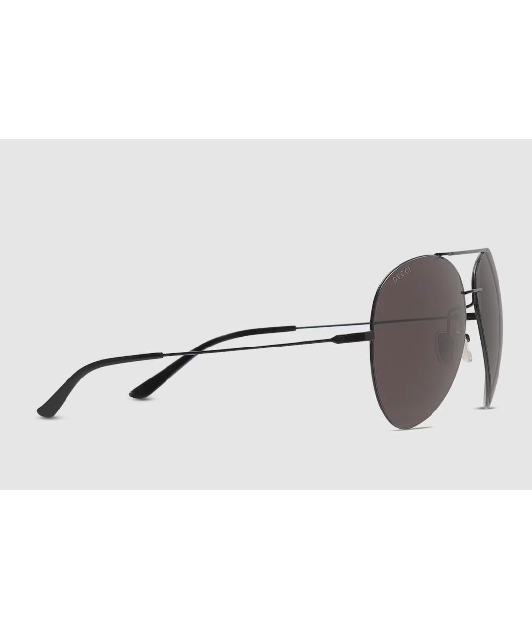 GUCCI Черные металлические солнцезащитные очки, фото 2