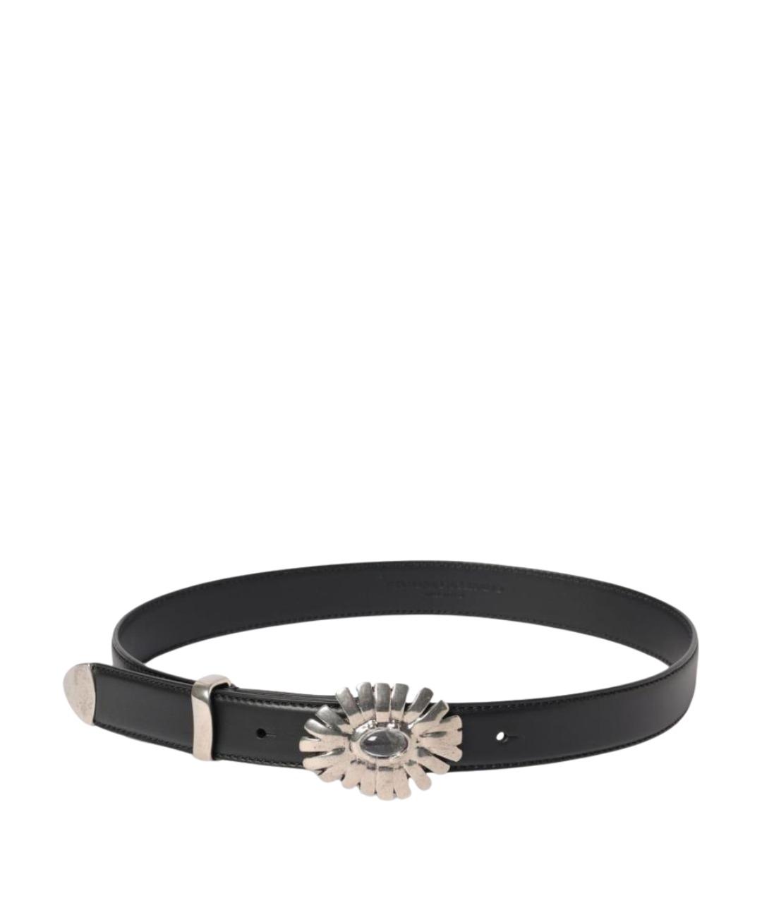 ERMANNO SCERVINO Черный кожаный ремень, фото 1