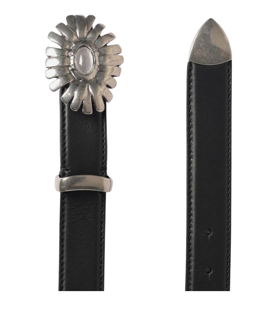 ERMANNO SCERVINO Черный кожаный ремень, фото 3