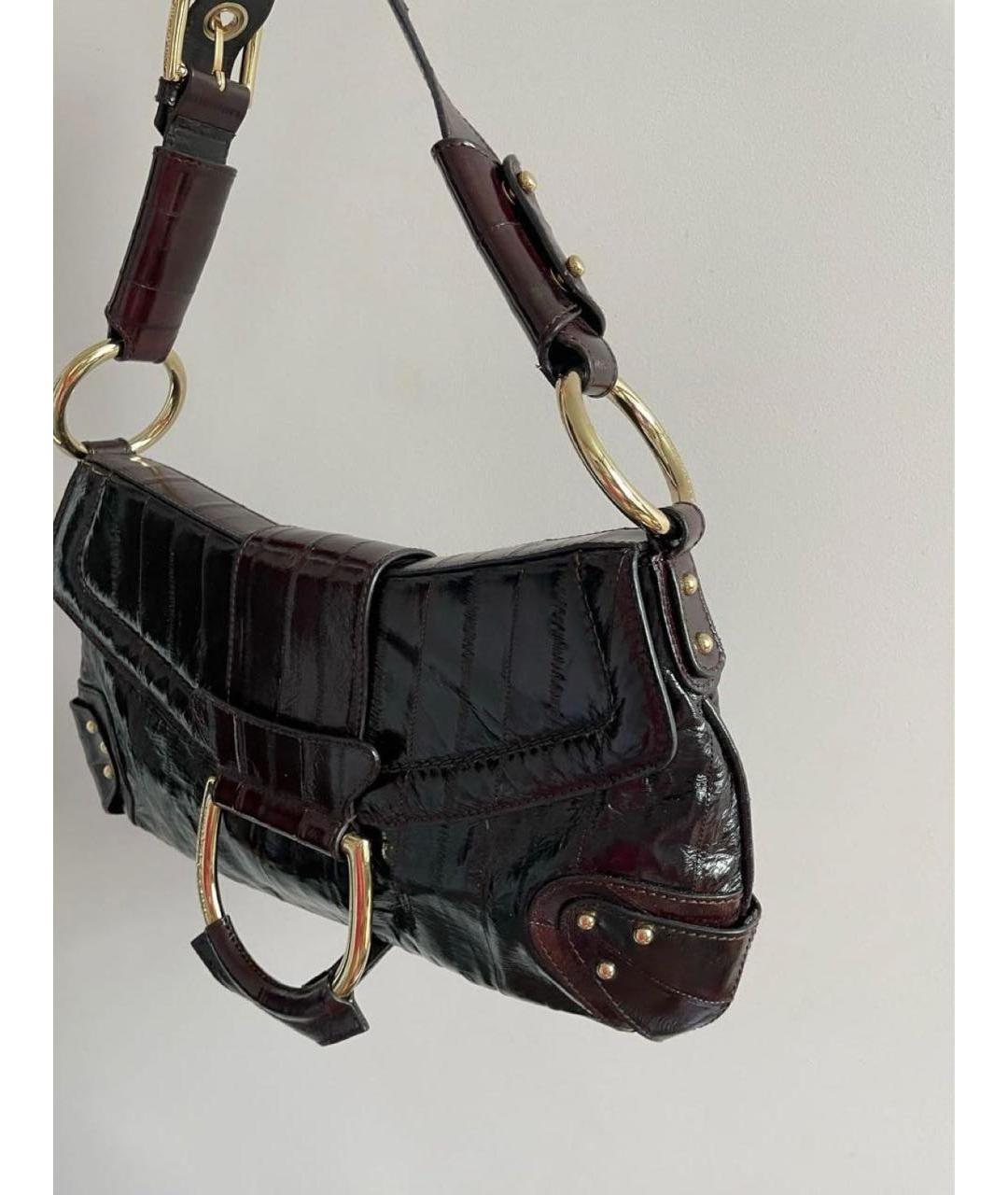 DOLCE&GABBANA Коричневая сумка с короткими ручками из экзотической кожи, фото 2