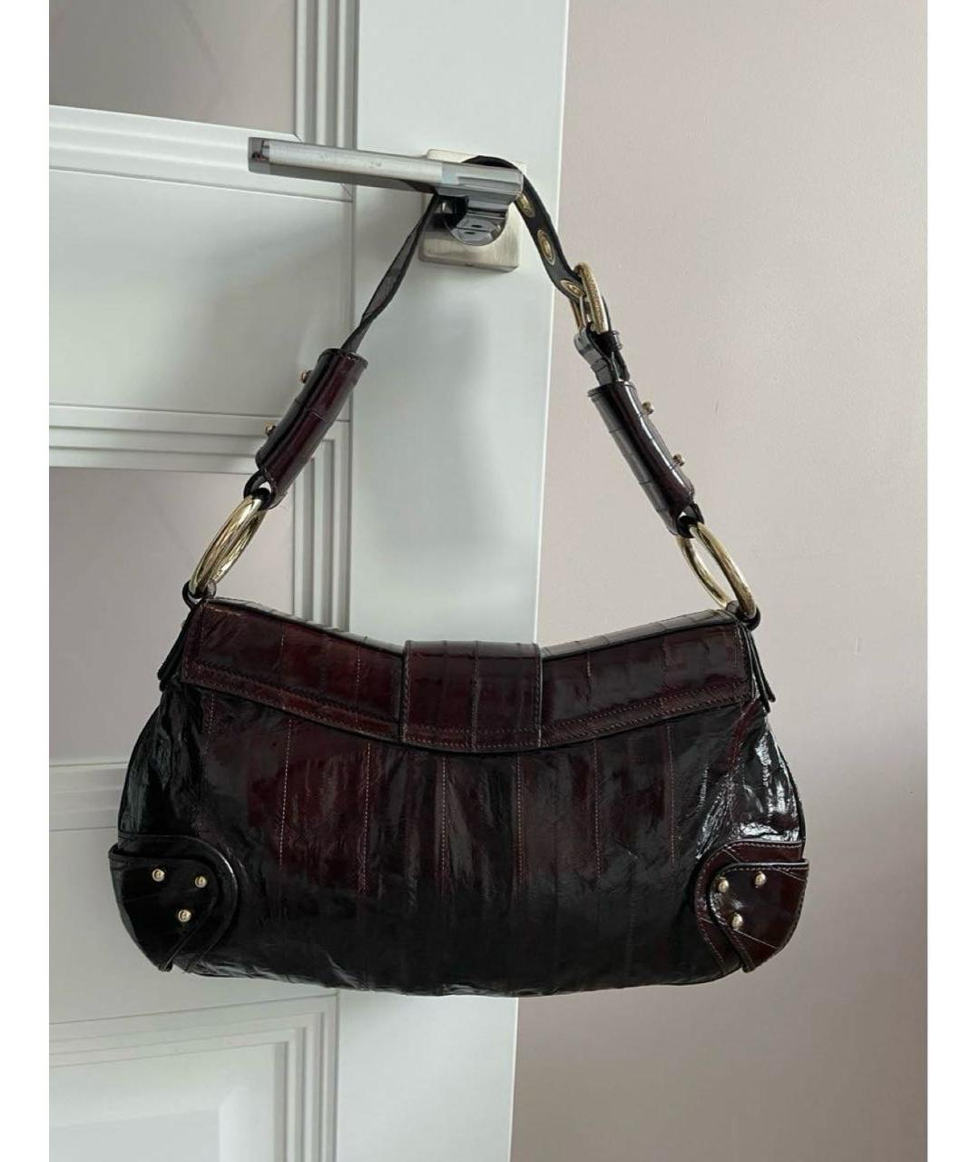 DOLCE&GABBANA Коричневая сумка с короткими ручками из экзотической кожи, фото 3