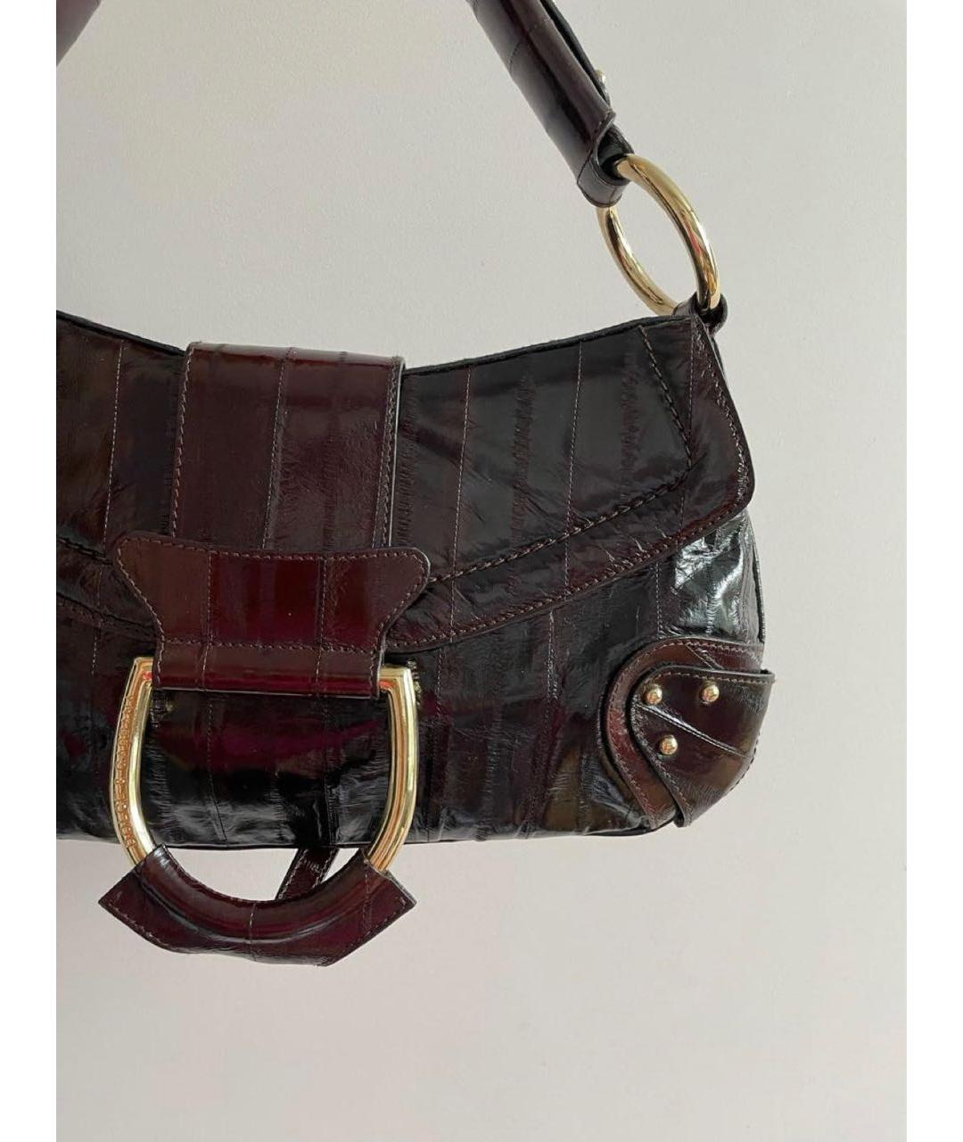 DOLCE&GABBANA Коричневая сумка с короткими ручками из экзотической кожи, фото 4