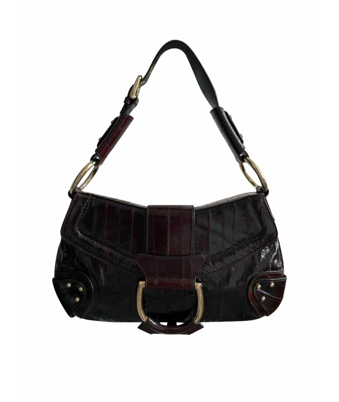 DOLCE&GABBANA Коричневая сумка с короткими ручками из экзотической кожи, фото 1