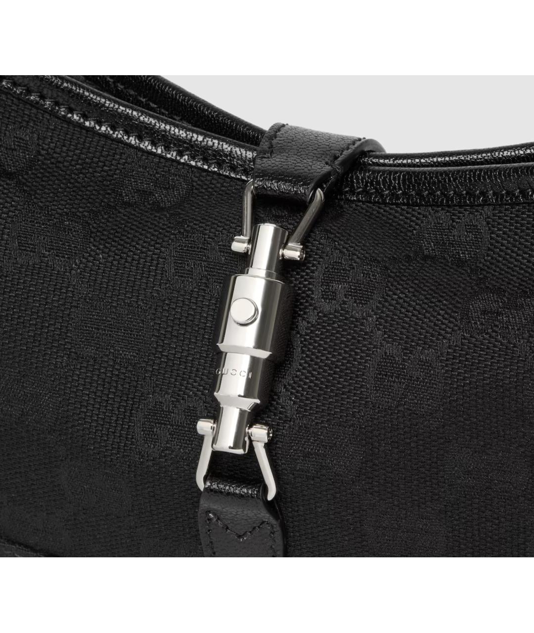 GUCCI Черная жаккардовая сумка через плечо, фото 5