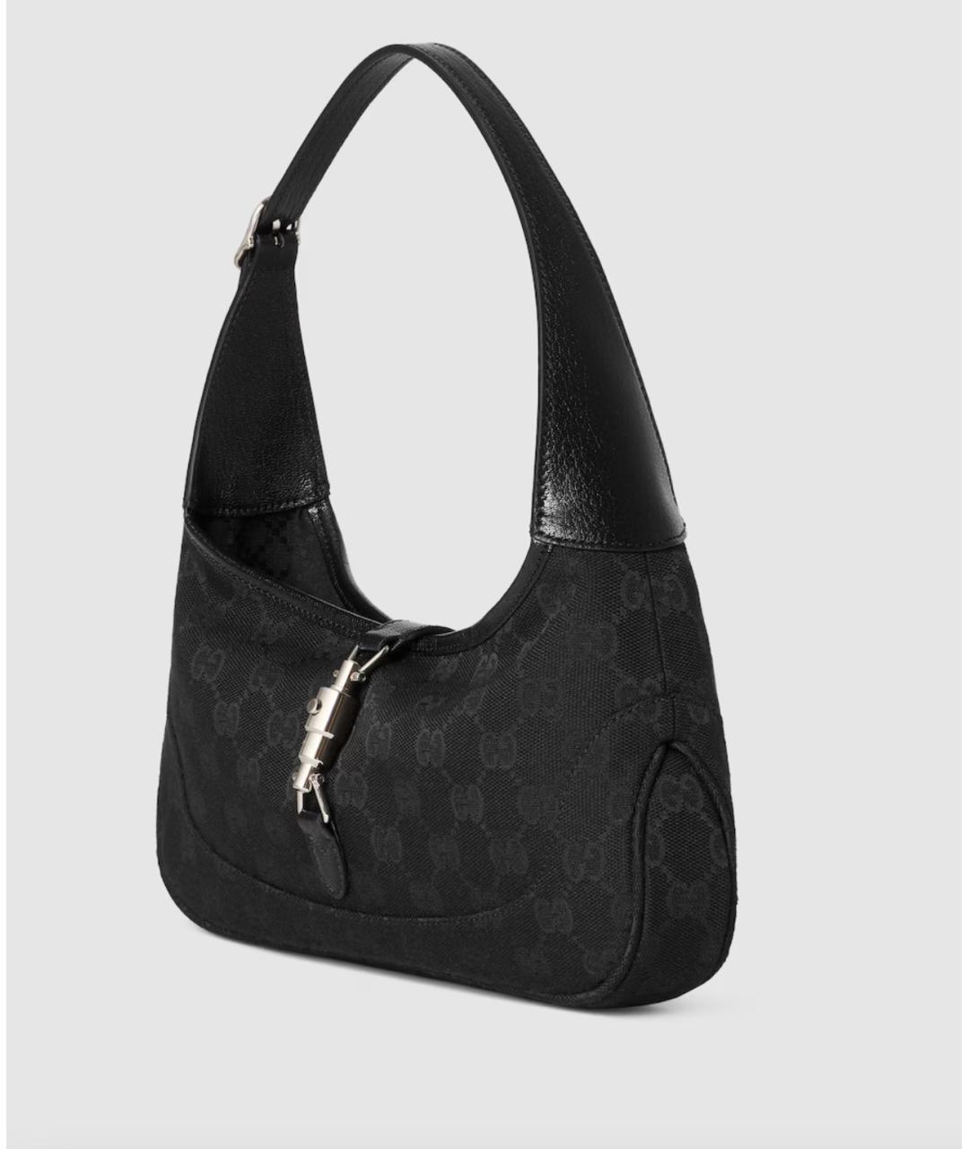 GUCCI Черная жаккардовая сумка через плечо, фото 2