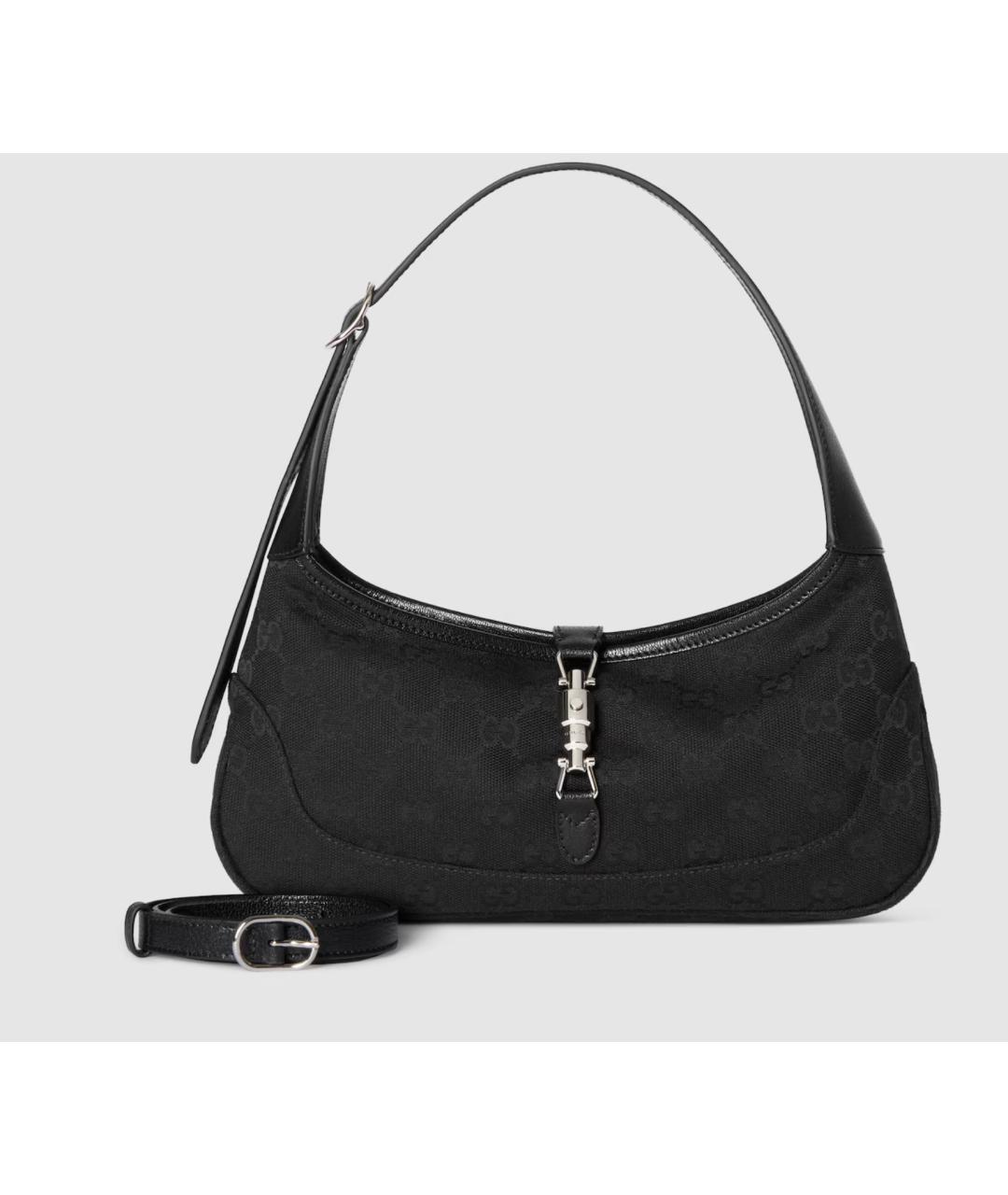 GUCCI Черная жаккардовая сумка через плечо, фото 6