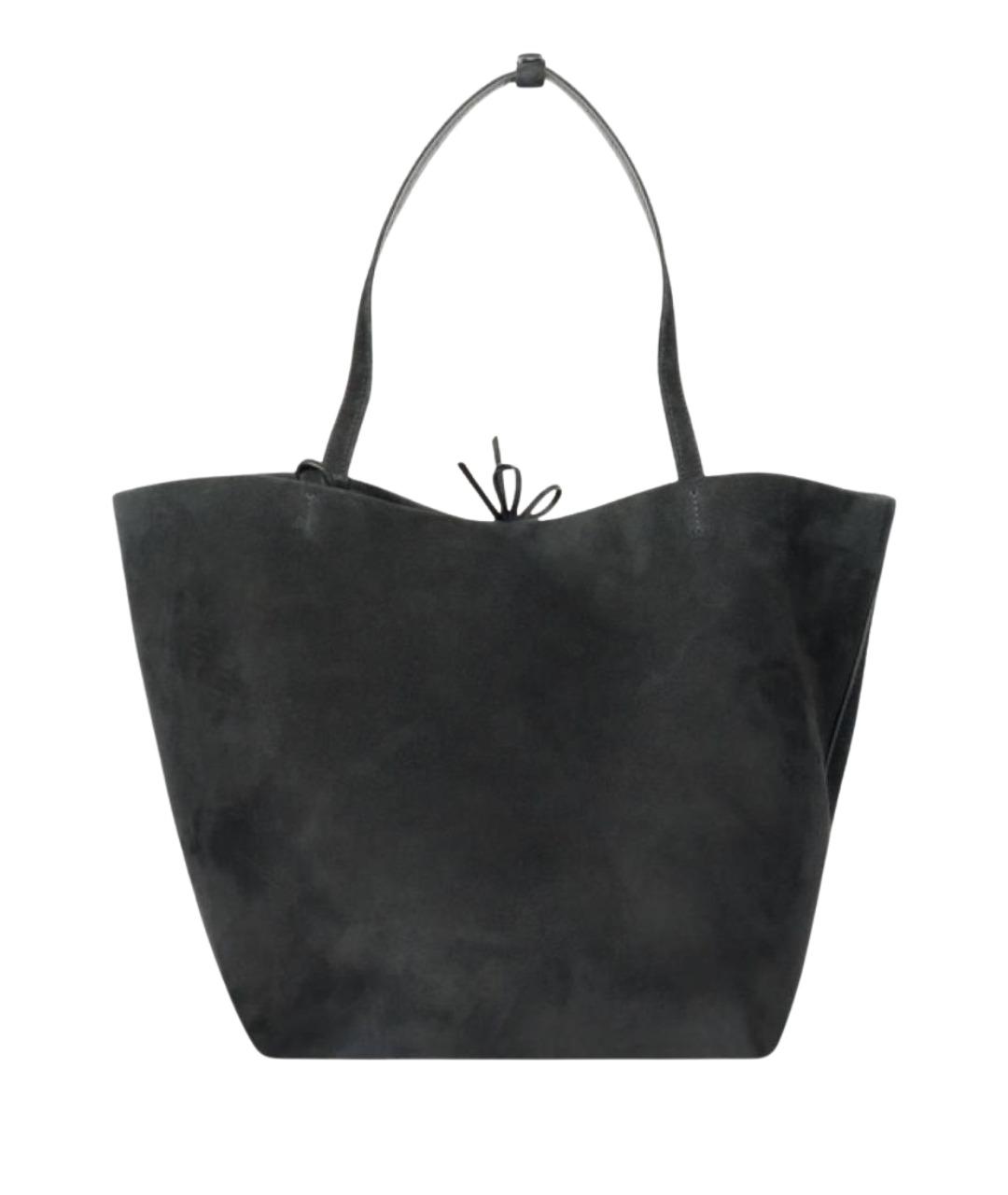 THE ROW Черная замшевая сумка тоут, фото 1