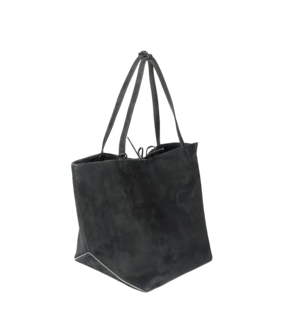 THE ROW Черная замшевая сумка тоут, фото 3