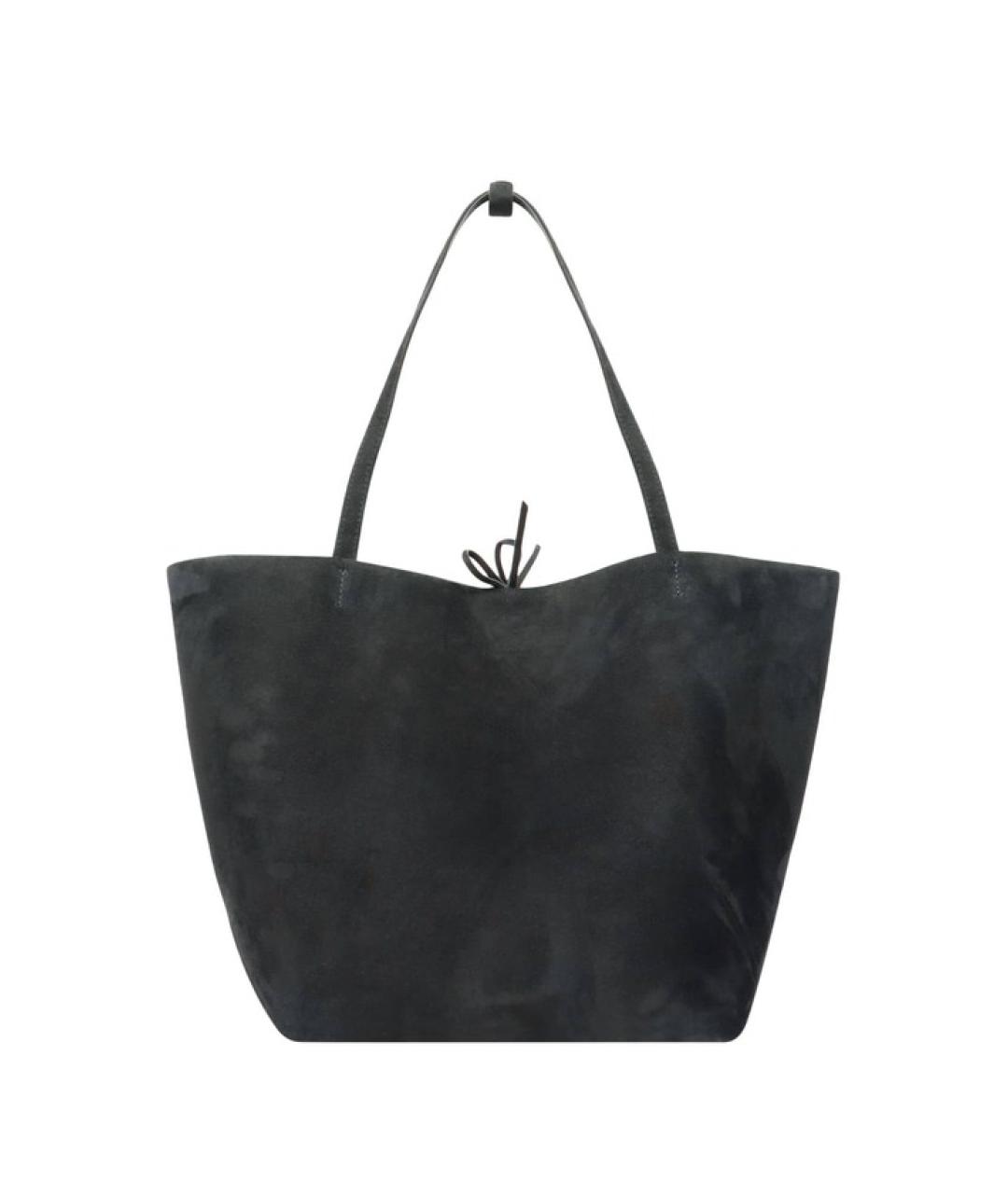 THE ROW Черная замшевая сумка тоут, фото 2