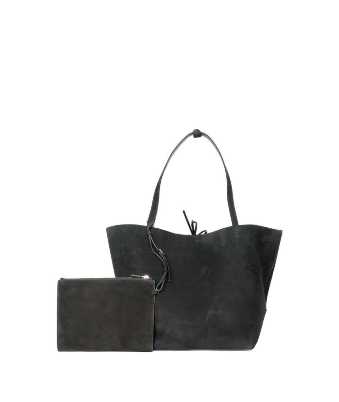 THE ROW Черная замшевая сумка тоут, фото 5