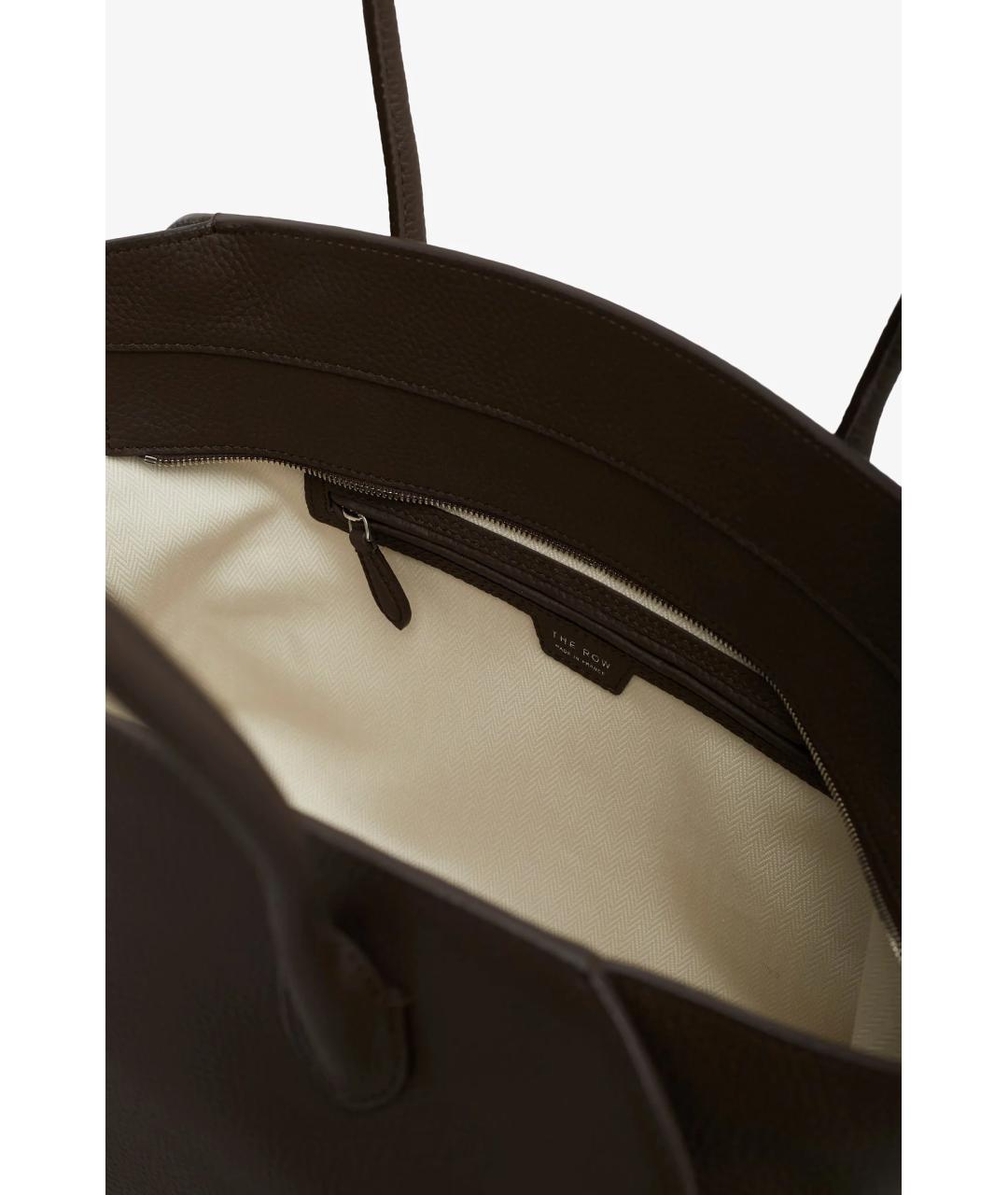 THE ROW Коричневая кожаная сумка тоут, фото 4
