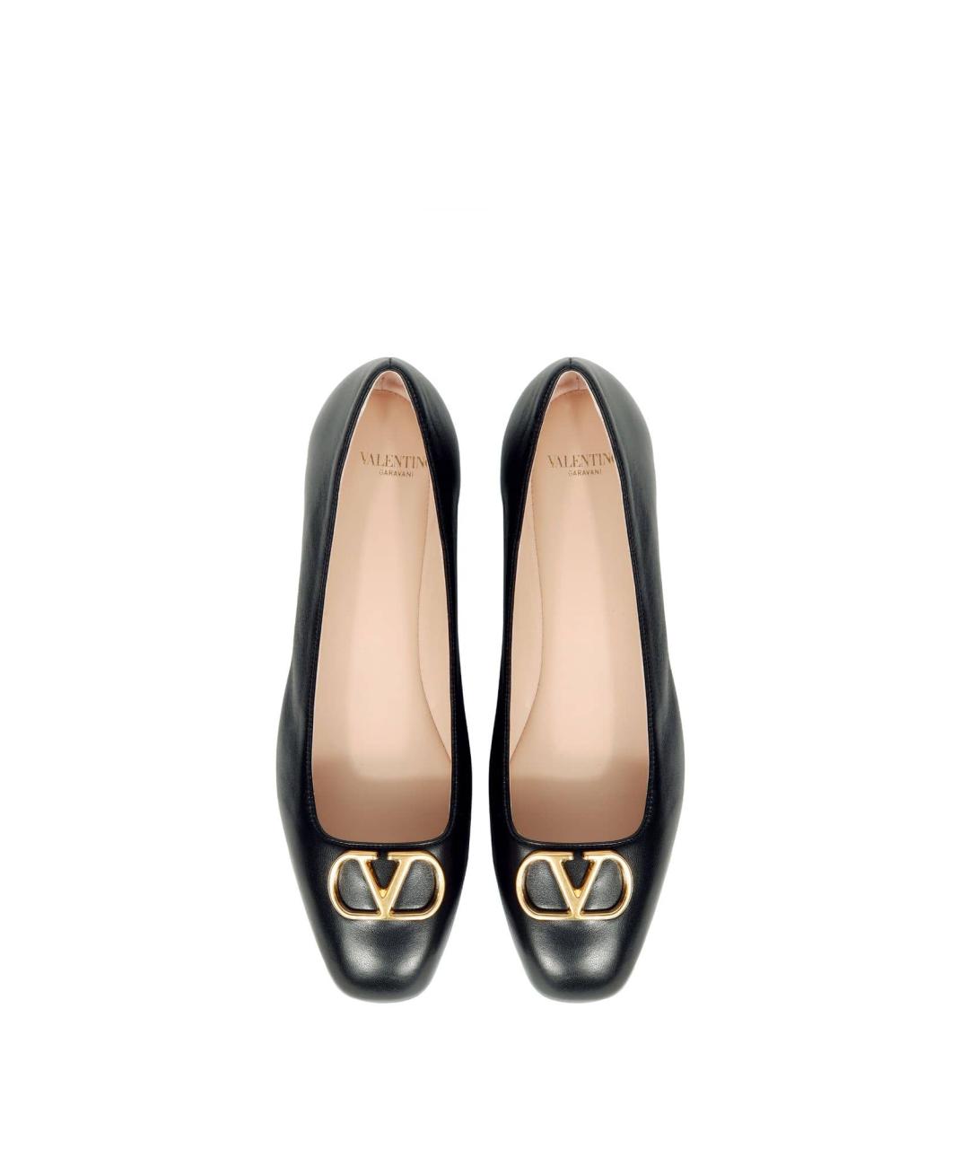 VALENTINO Черные кожаные балетки, фото 5