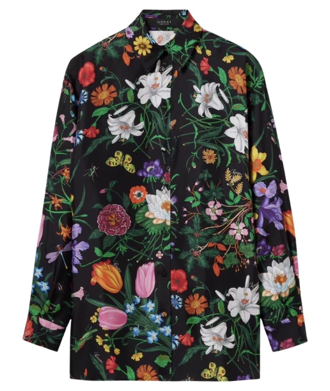 GUCCI Мульти шелковая рубашка, фото 1