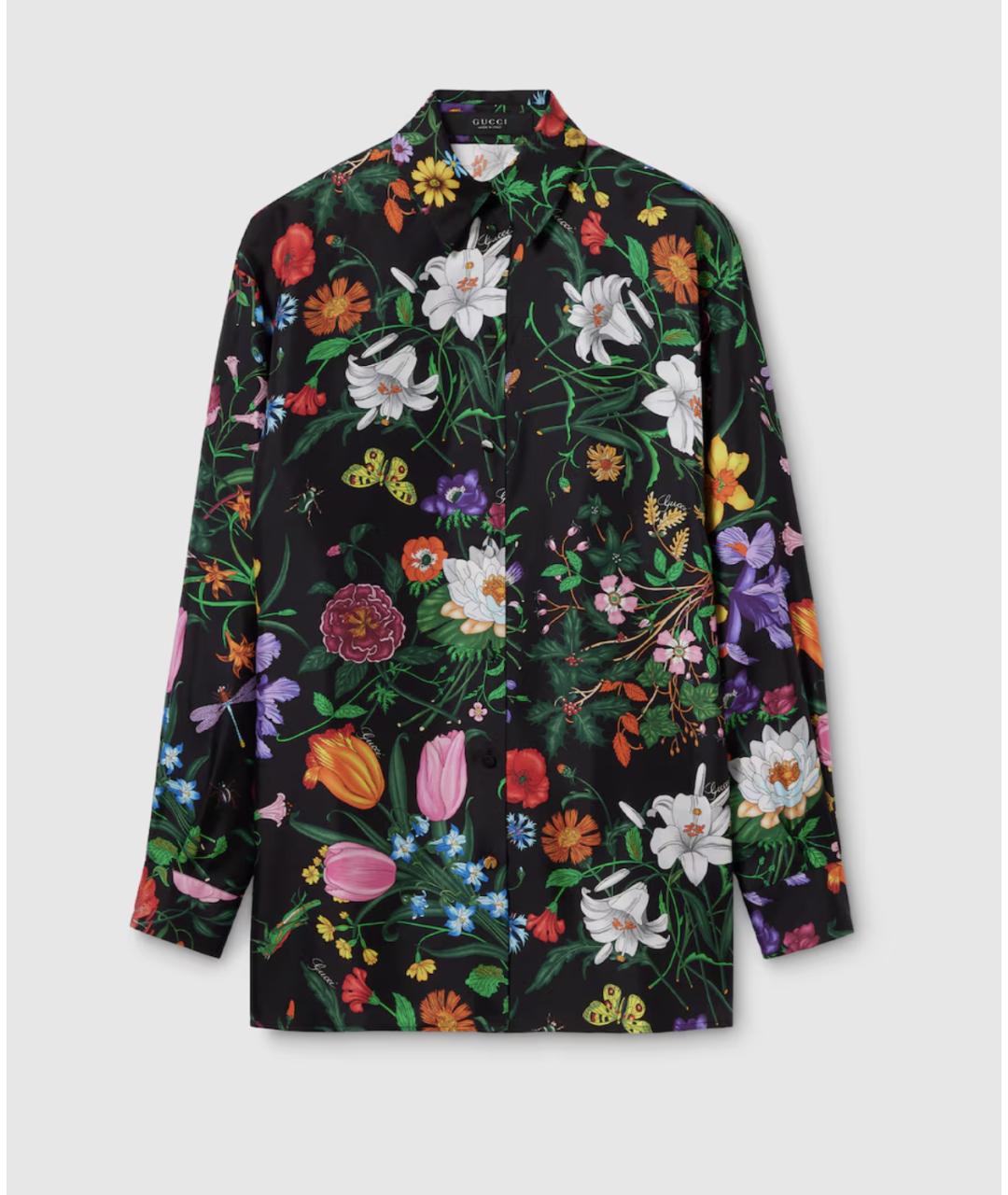 GUCCI Мульти шелковая рубашка, фото 5