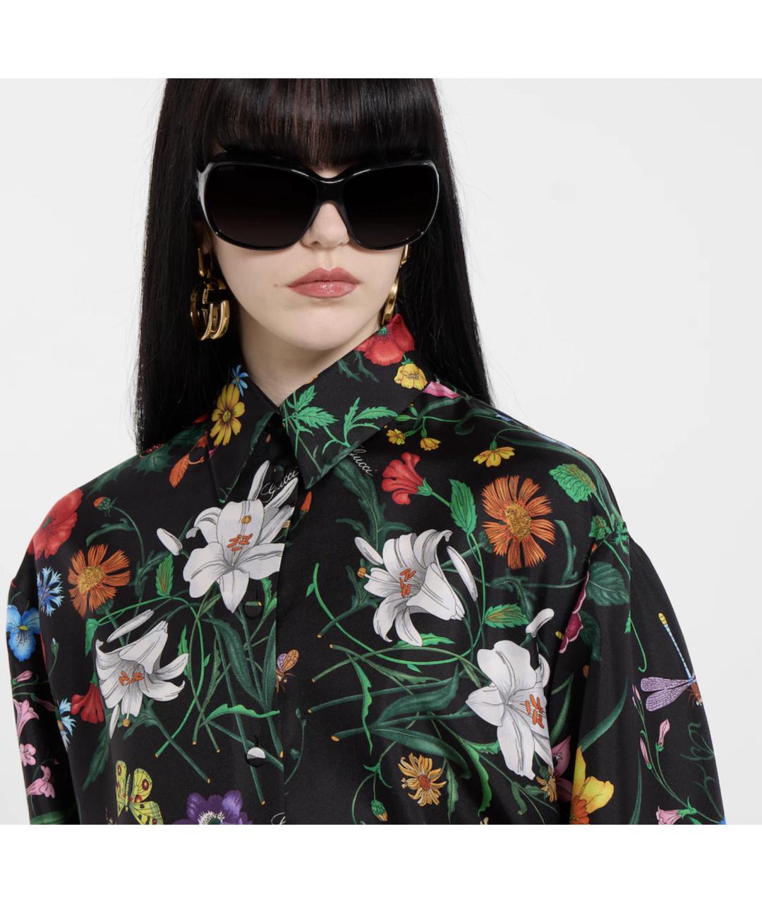 GUCCI Мульти шелковая рубашка, фото 3