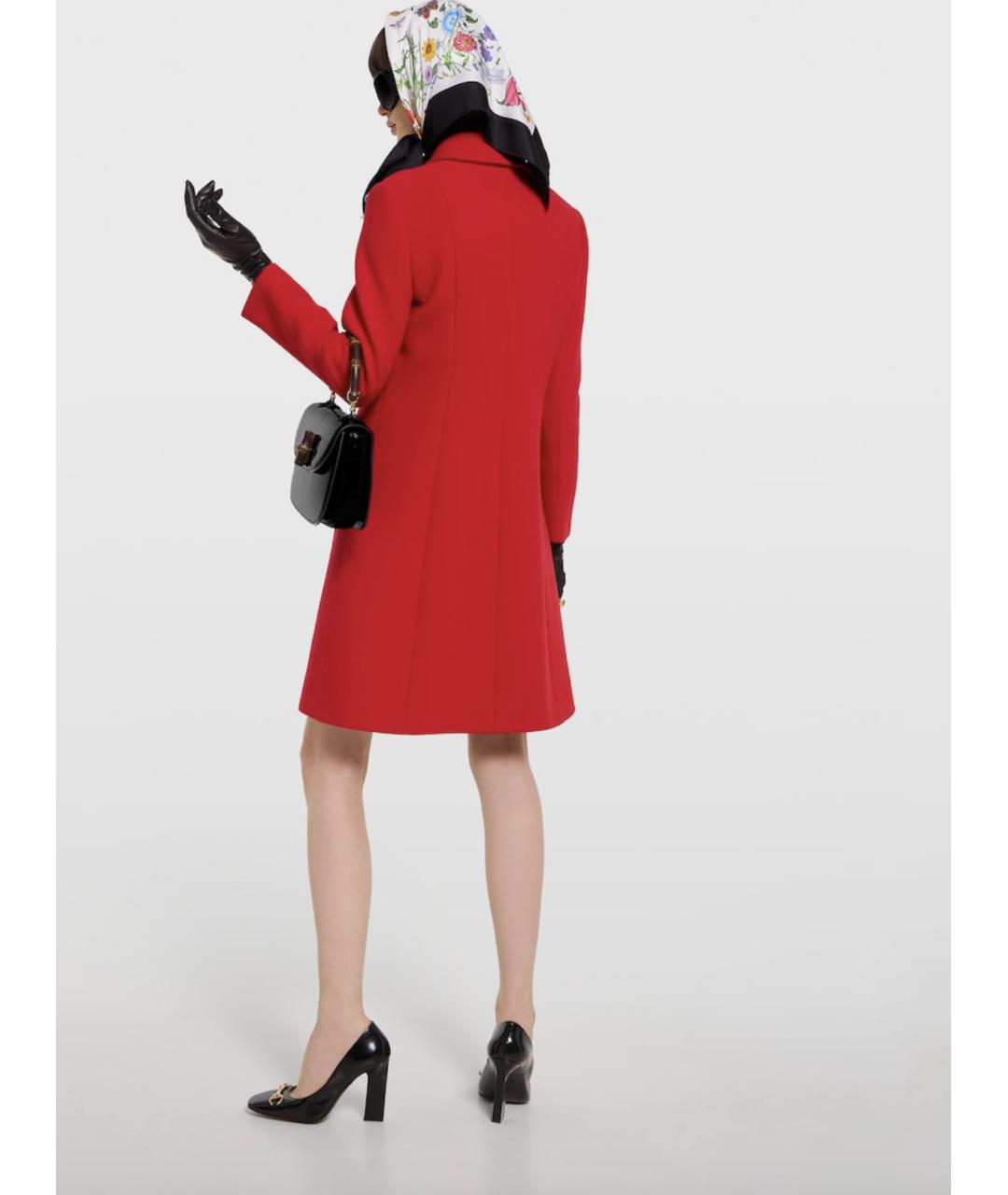 GUCCI Красное шерстяное пальто, фото 3