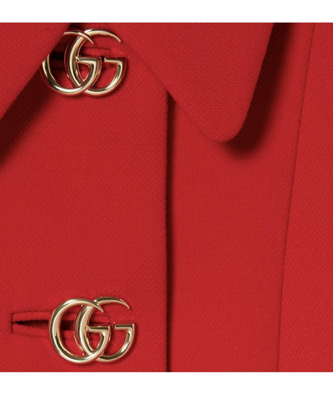 GUCCI Красное шерстяное пальто, фото 4
