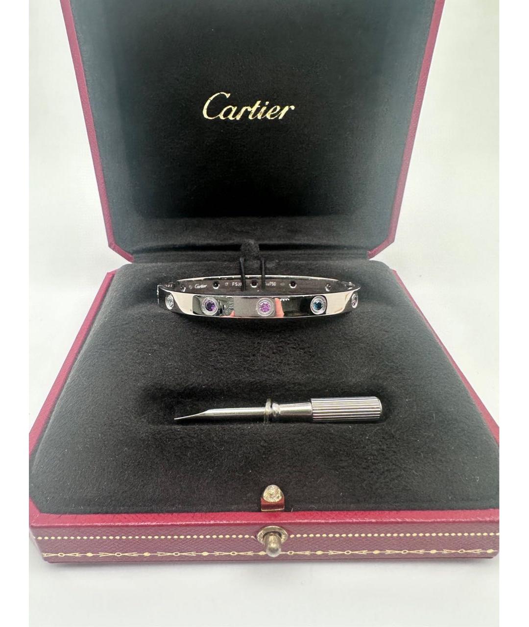 CARTIER Серебрянный браслет из белого золота, фото 2