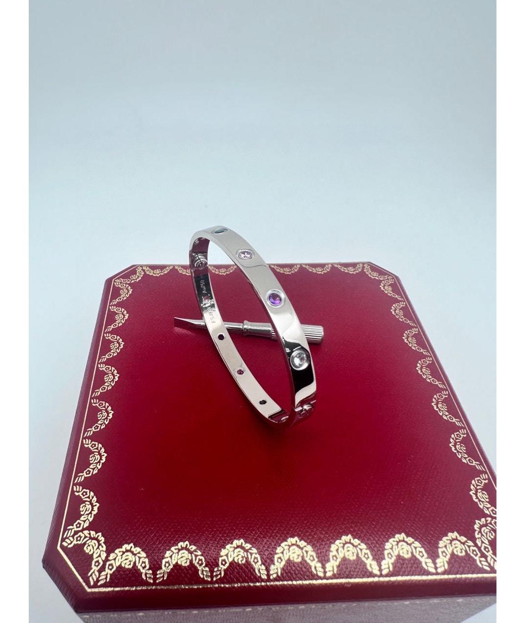 CARTIER Серебрянный браслет из белого золота, фото 7