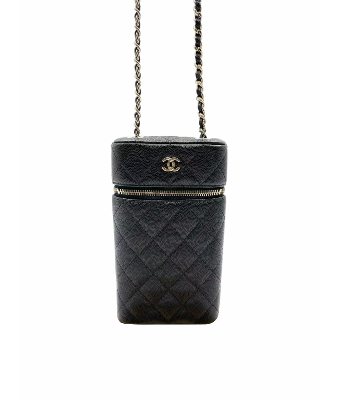 CHANEL Черная кожаная сумка через плечо, фото 1