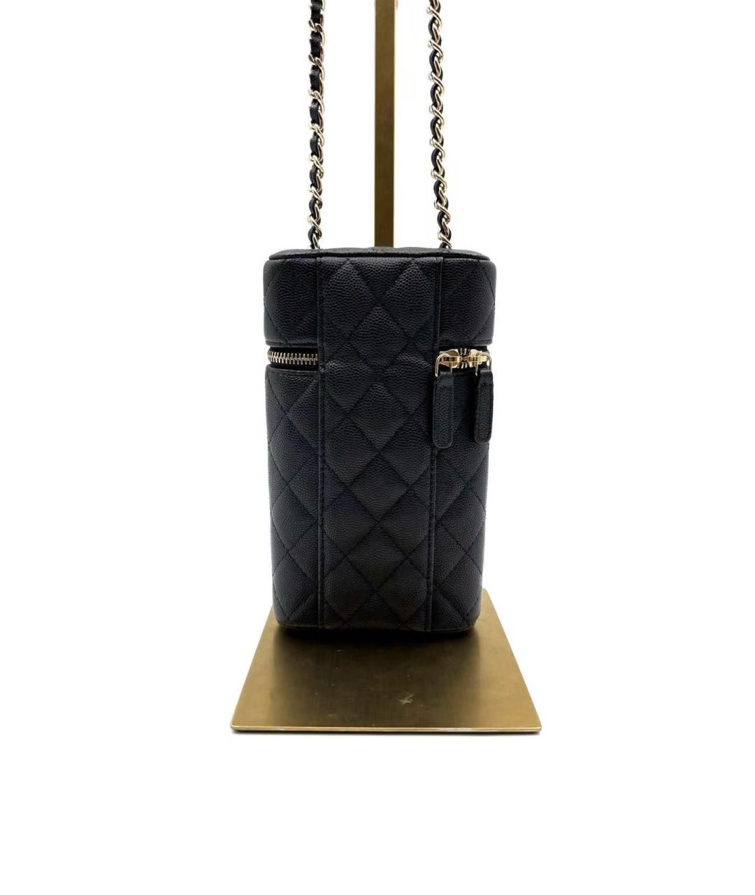 CHANEL Черная кожаная сумка через плечо, фото 3