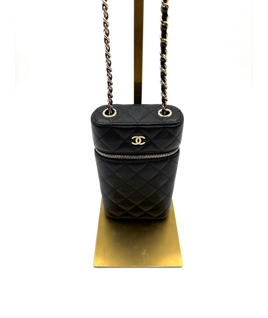 CHANEL Черная кожаная сумка через плечо, фото 5