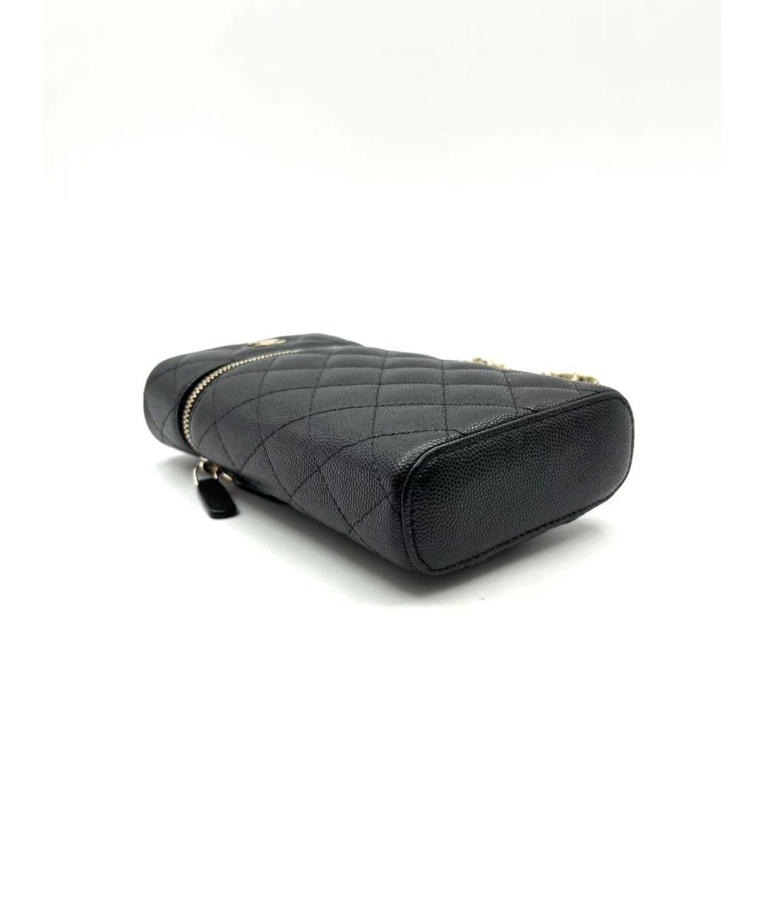 CHANEL Черная кожаная сумка через плечо, фото 7