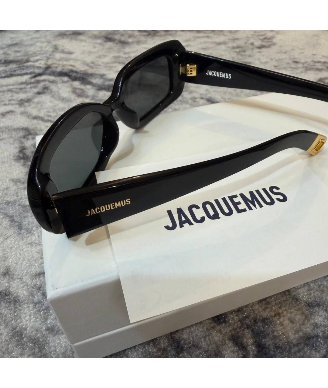 JACQUEMUS Черные пластиковые солнцезащитные очки, фото 3