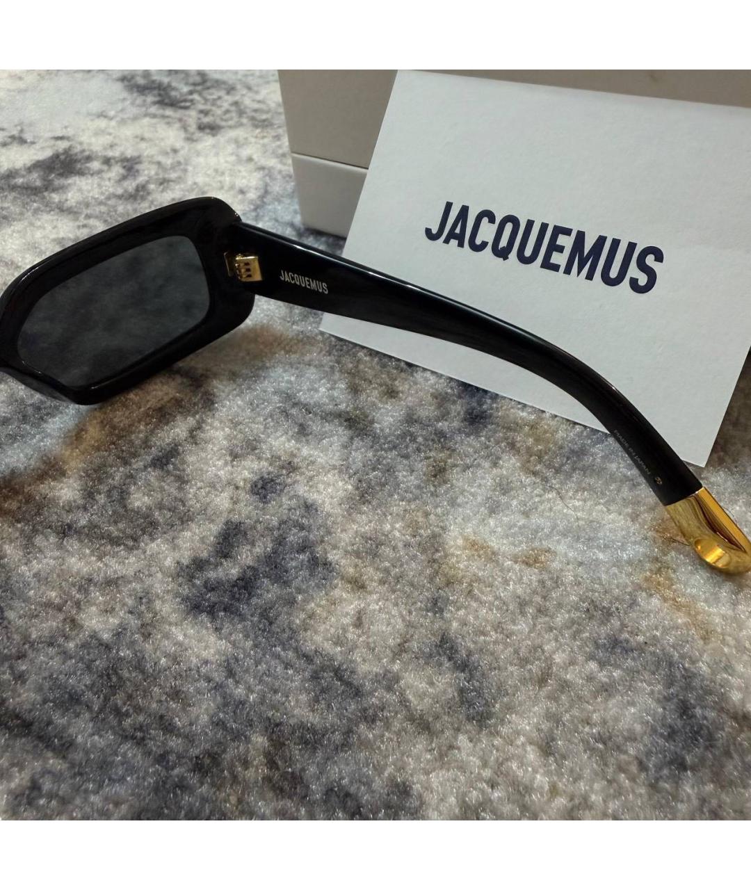 JACQUEMUS Черные пластиковые солнцезащитные очки, фото 5