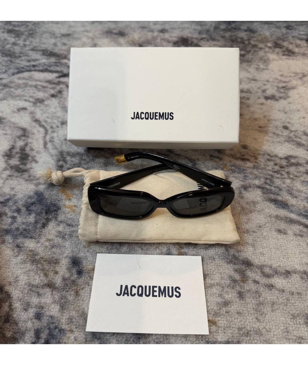 JACQUEMUS Черные пластиковые солнцезащитные очки, фото 6