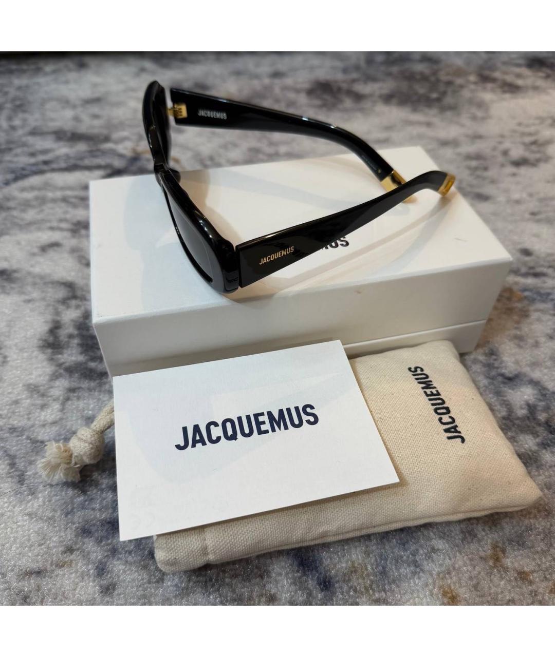 JACQUEMUS Черные пластиковые солнцезащитные очки, фото 2