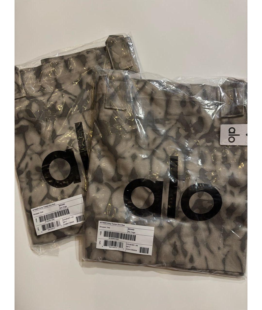 ALO YOGA Серая тканевая дорожная/спортивная сумка, фото 2