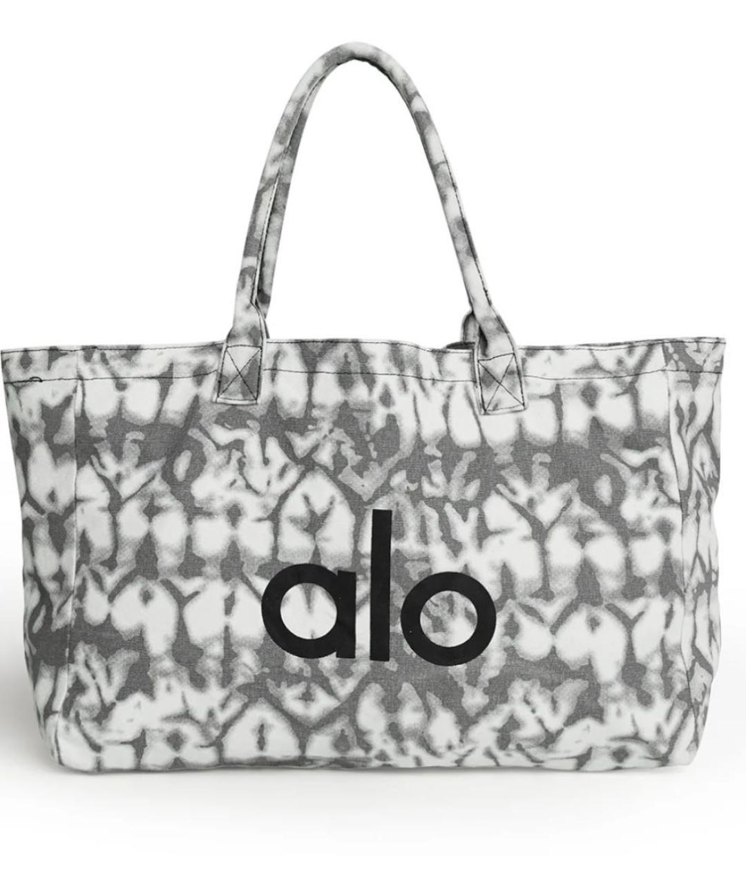 ALO YOGA Серая тканевая дорожная/спортивная сумка, фото 5