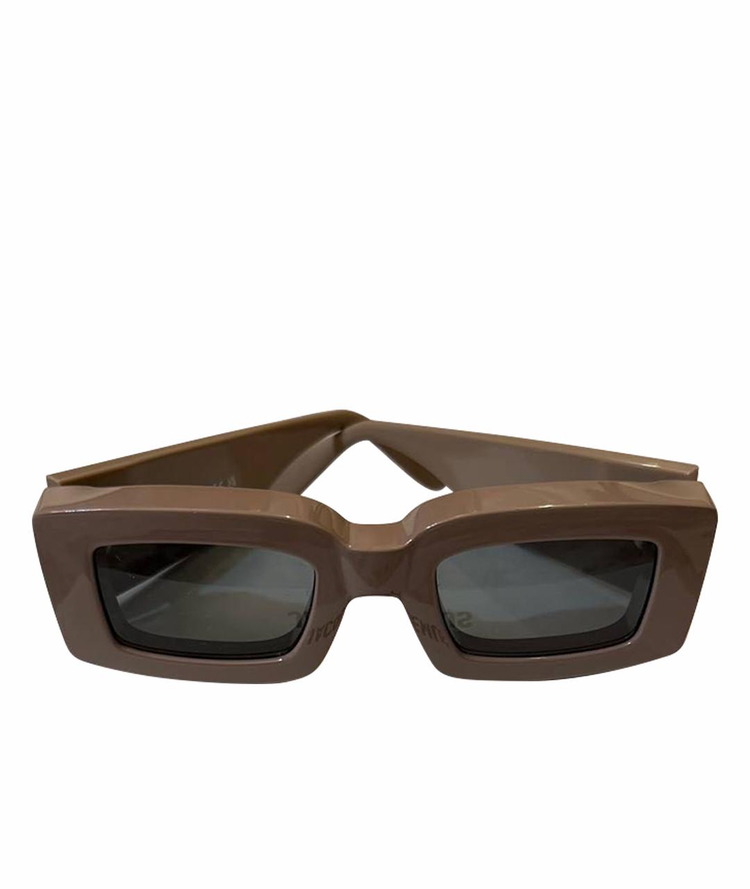 JACQUEMUS Коричневые пластиковые солнцезащитные очки, фото 1