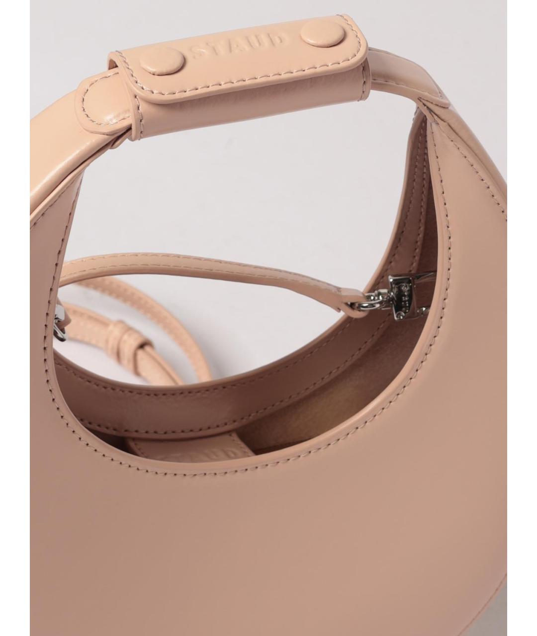 STAUD Бежевая кожаная сумка через плечо, фото 3