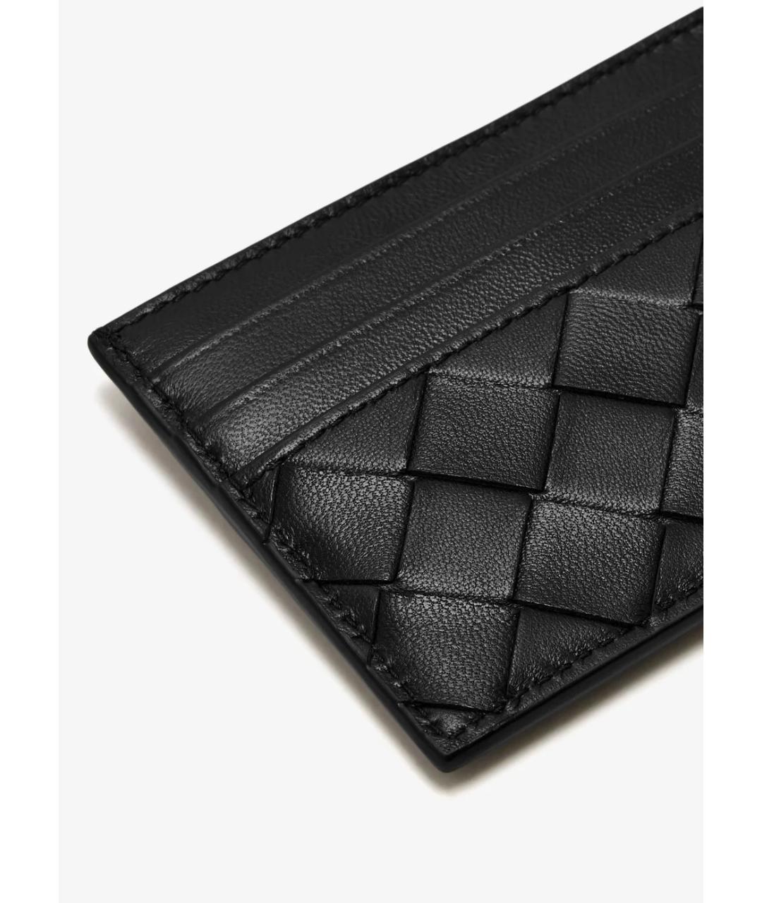 BOTTEGA VENETA Черный кожаный кардхолдер, фото 2