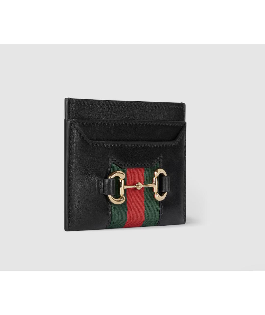 GUCCI Черный кожаный кардхолдер, фото 3